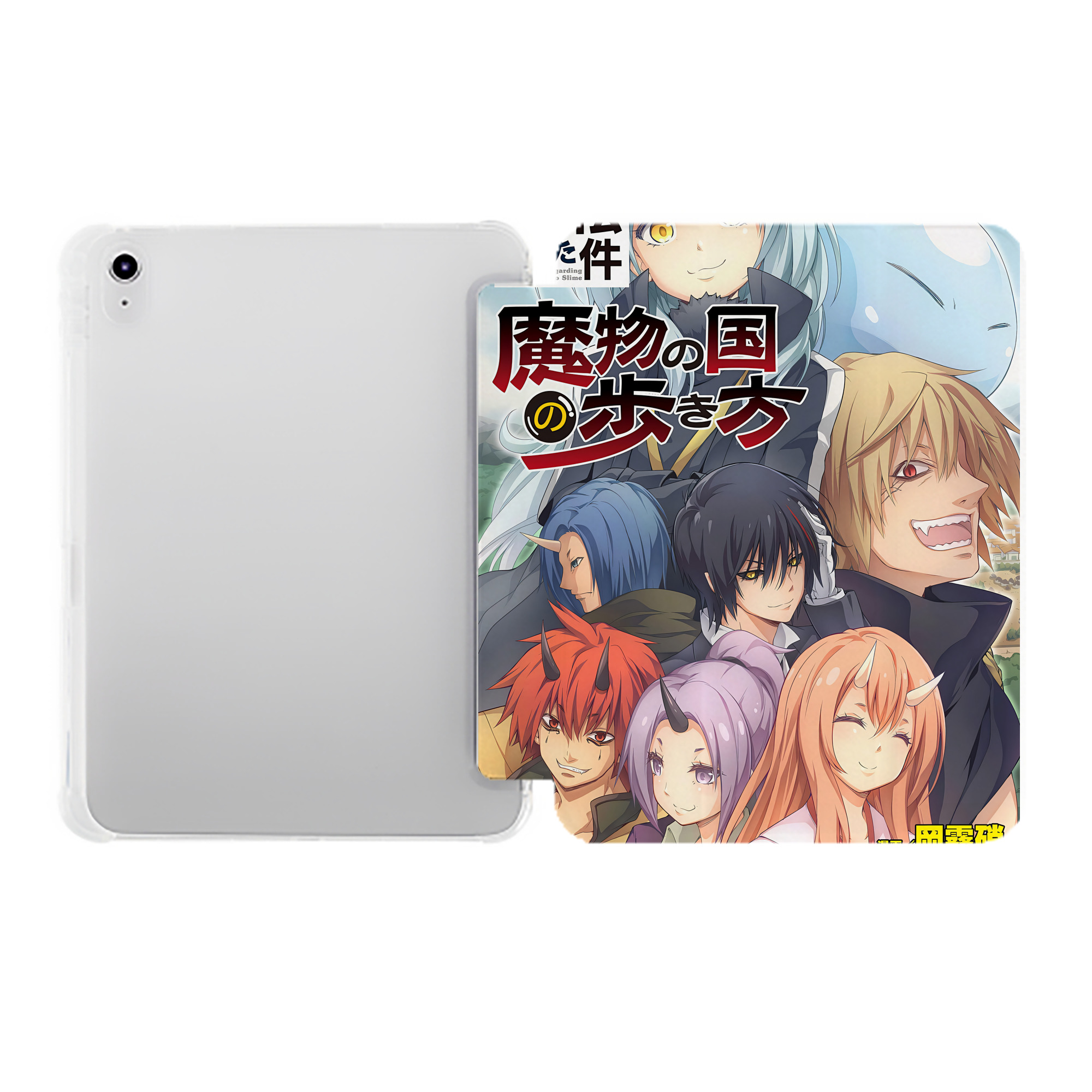 （画像用） 転スラ Regarding Reincarnated to Slime IPad ケース ペン収納付き 三つ折りスタンド PUレザー×シリコン 対応機種9.5/10.5/10.9インチ